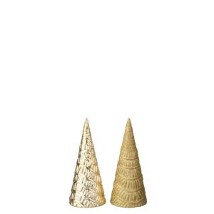 TREE PLASTIC GOLD COLORED ASSORTMENT OF 2