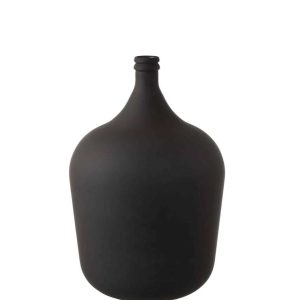 VASE CARAFE GLASS MATTE BLACK
