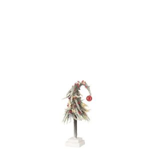 XMAS TREE HAT+LED ARTIFICIAL SNOW GREEN/RED SMALL
