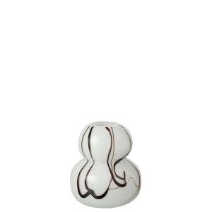 VASE SMOKE EFFECT BALLS GLASS WHITE/BLACK