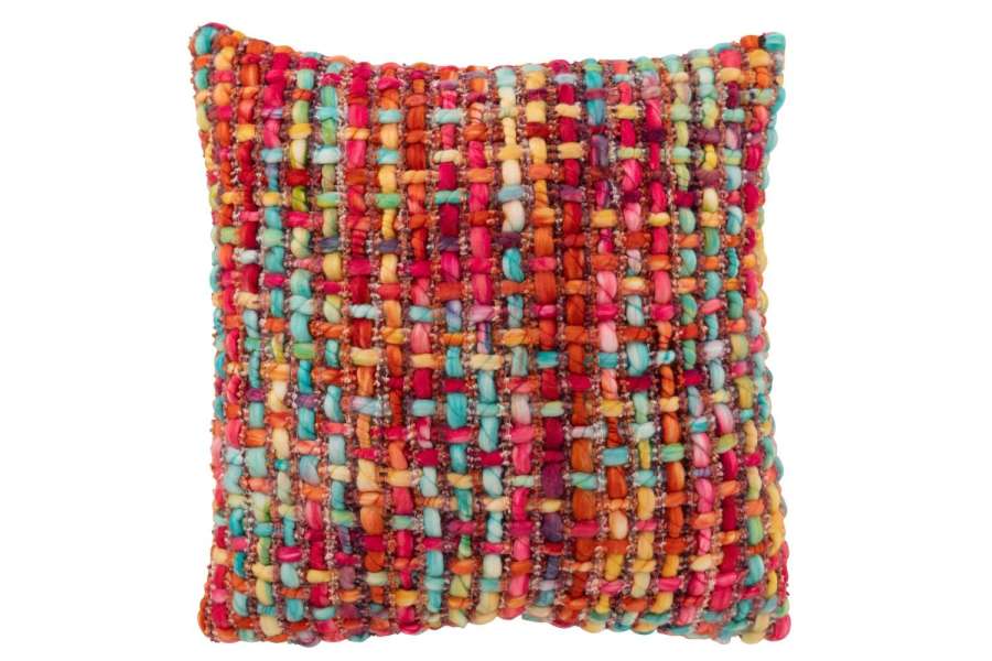 CUSHION KNITTED ACRYLIC MULTICOLORED