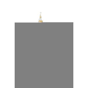 SANTA CLAUS LED TREE IRON GOLD COLORED/WHITE LARGE