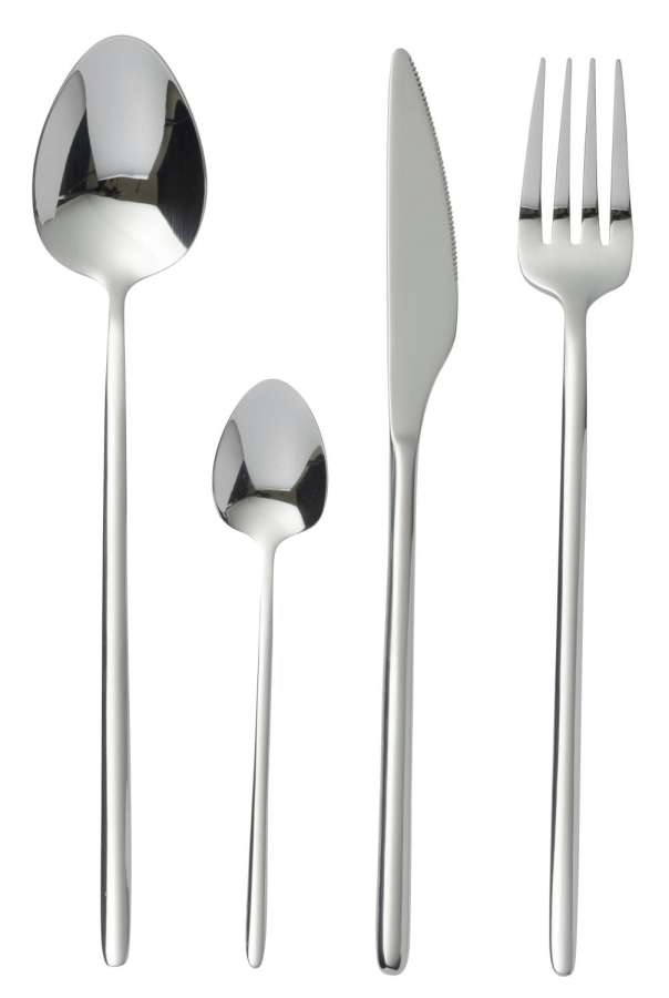 BOX CUTLERY C 24 PIECES STAINLESS STEEL SHINY SILVER