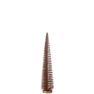 CHRISTMAS TREE DECO GLITTERS PLASTIC BROWN MEDIUM