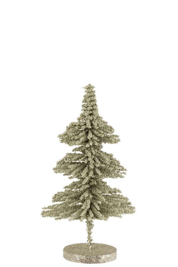 CHRISTMAS TREE DECO PLASTIC DOTS GLITTER LIGHT GREEN SMALL