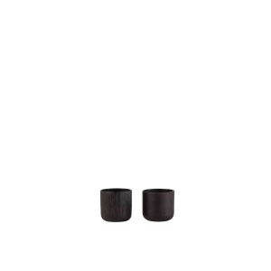 FLOWERPOT GEN CERAMIC BLACK EXTRA SMALL ASSORTMENT OF 2