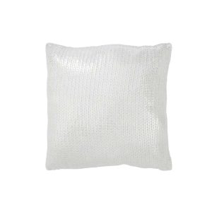 CUSHION METALLIC POLYESTER SILVER