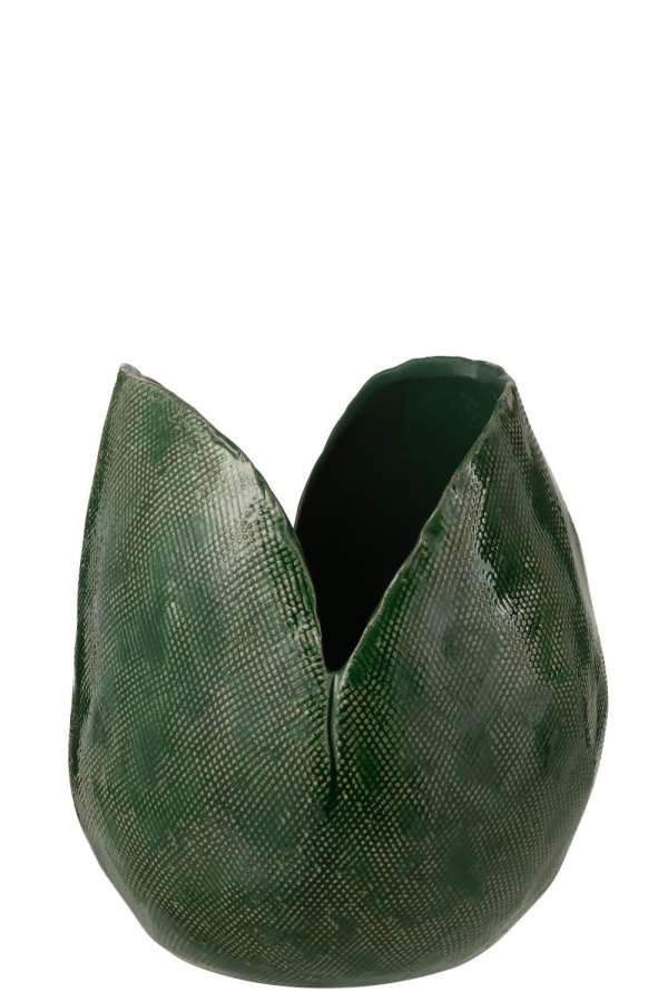 VASE THIBAULT CLAY DARK GREEN LARGE