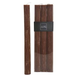 BOX 6 TABLE CANDLE BROWN -9H