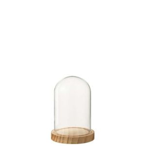 DECORATIVE BELL JAR GLASS NATURAL SMALL