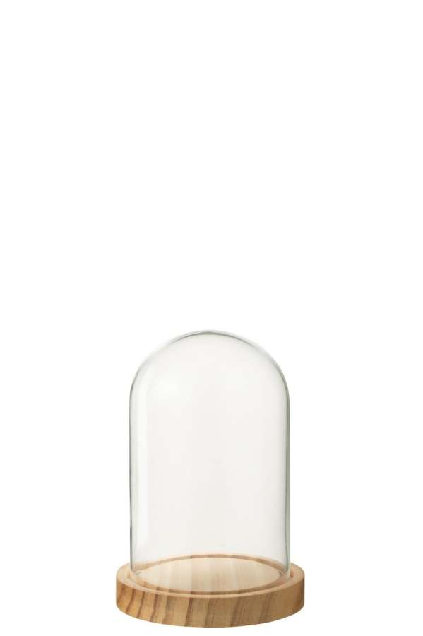 DECORATIVE BELL JAR GLASS NATURAL SMALL