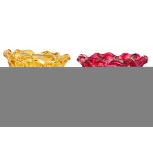 TEALIGHT HOLDER GLASS MULTI ASSORTMENT OF 2