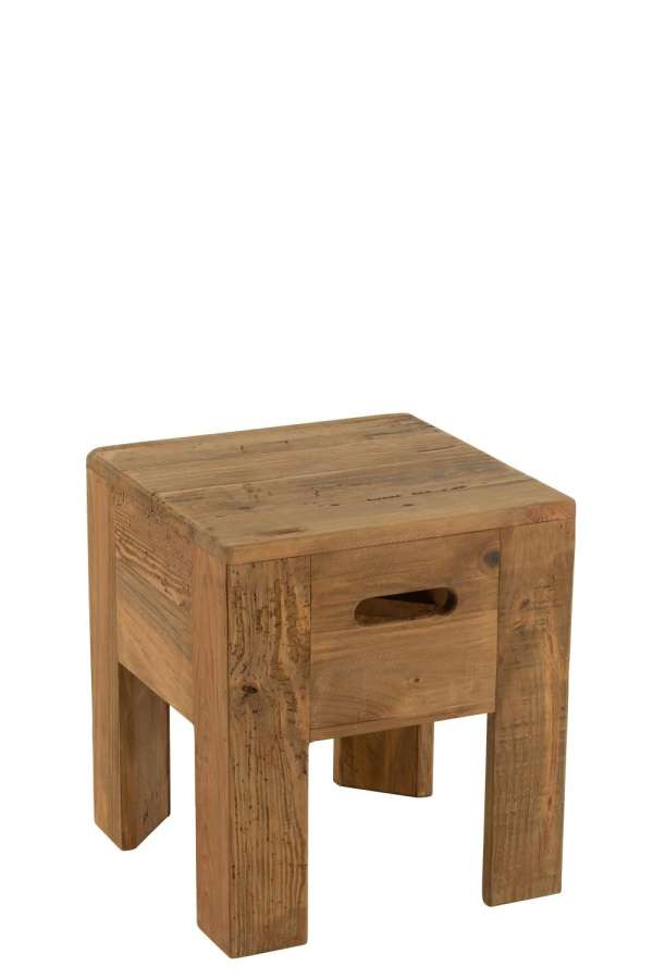 STOOL WILL PINE WOOD BROWN