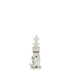 LIGHTHOUSE DECORATIVE MDF/ROPE WHITE SMALL
