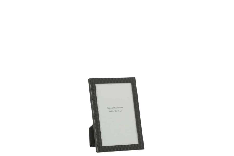 PHOTO FRAME HAMMERED BORDER 10X15 METAL BLACK SMALL