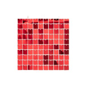 DECORATIVE PANEL SQUARE PVC RED