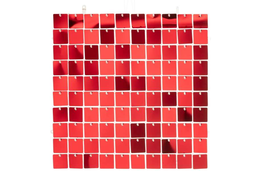 DECORATIVE PANEL SQUARE PVC RED