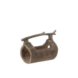 DECORATION TRUNK WITH HANDLE WOOD NATURAL SMALL