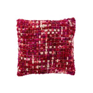 CUSHION KNITTED ACRYLIC DARK PINK