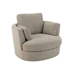 CHAIR SWIVEL WOOD/TEXTILE GREY