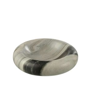 SERVING BOWL MARBLE BLACK/LIGHT GREY MEDIUM