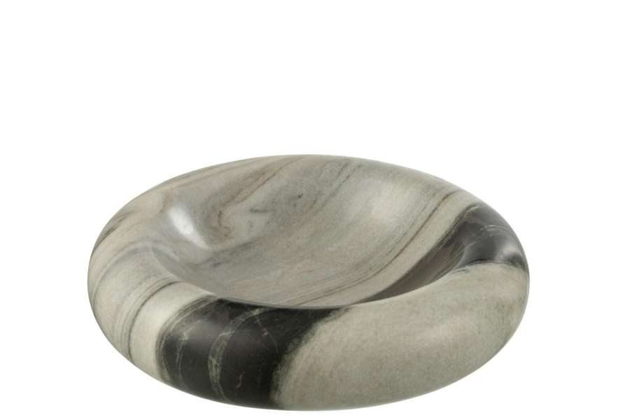 SERVING BOWL MARBLE BLACK/LIGHT GREY MEDIUM