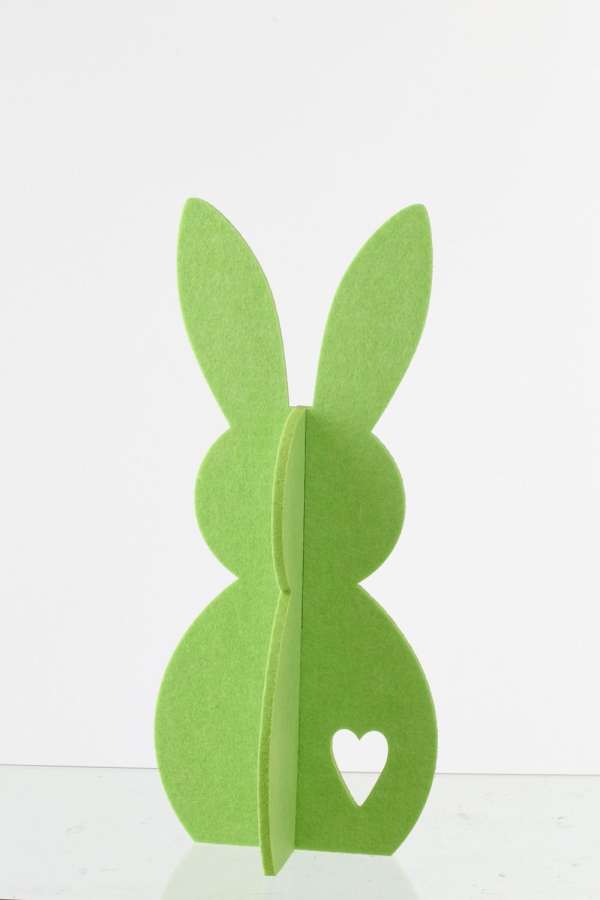 RABBIT FELT GREEN MEDIUM