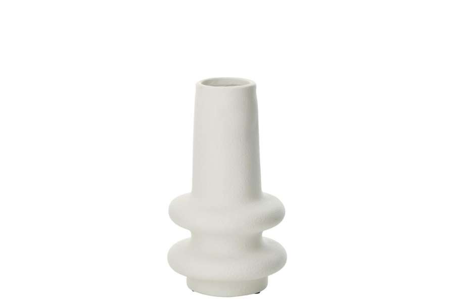 VASE  LYRA CLAY WHITE SMALL