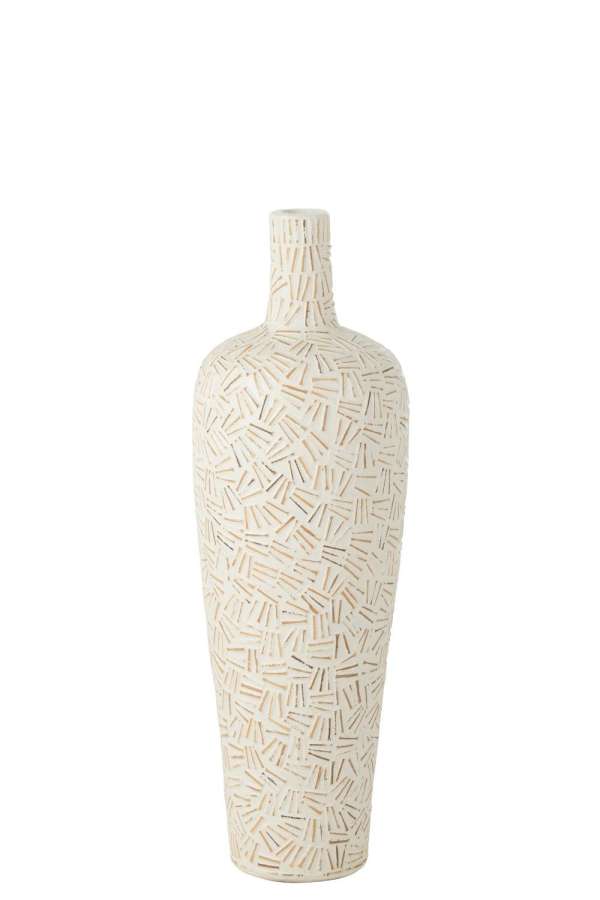 VASE LAUWRA CEMENT WHITE MEDIUM