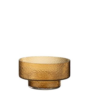 VASE LOW BETTY GLASS BROWN