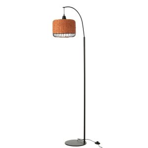 FLOOR LAMP METAL ORANGE/BLACK