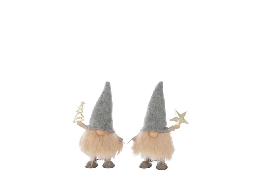 SANTA CLAUS STAR+TREE METAL MULTICOLORED MEDIUM ASSORTMENT OF 2