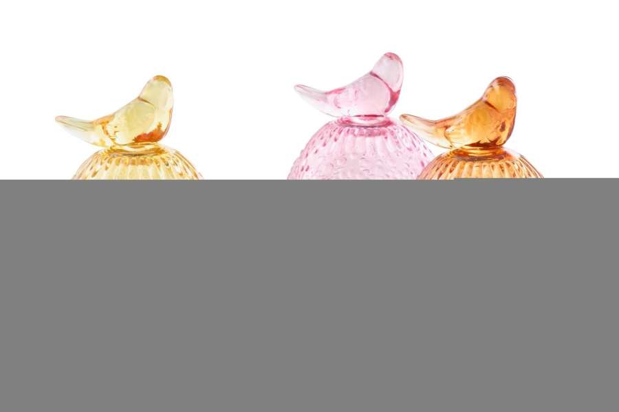 STORAGE JAR GLASS MULTI ASSORTMENT OF 3