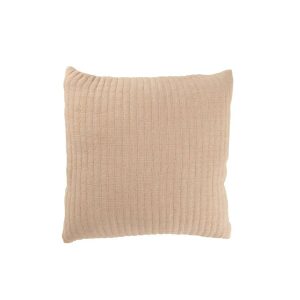 CUSHION TEDDY LINES STITCHING COTTON/POLYESTER BEIGE