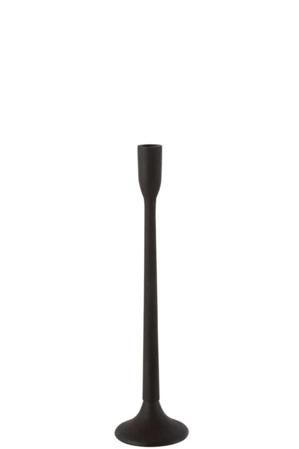 CANDLEHOLDER METAL MATTE BLACK LARGE