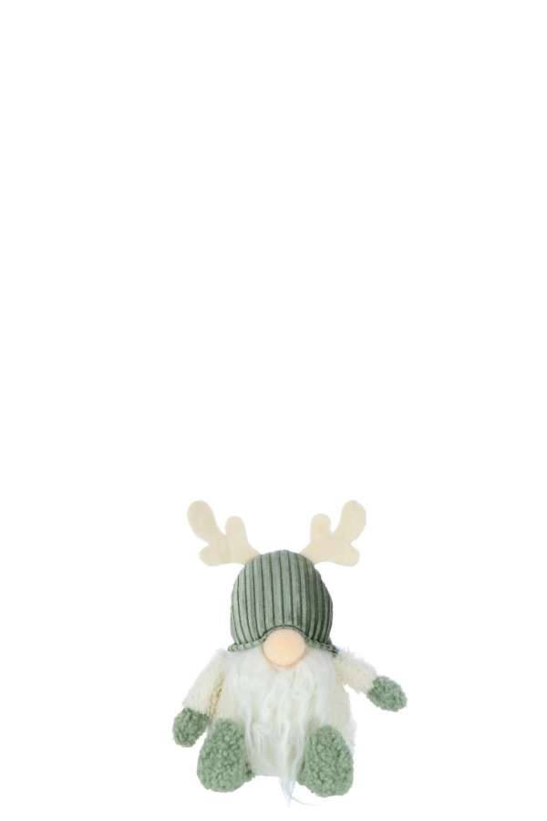 GNOME ANTLERS TEXTILE GREEN/BEIGE SMALL