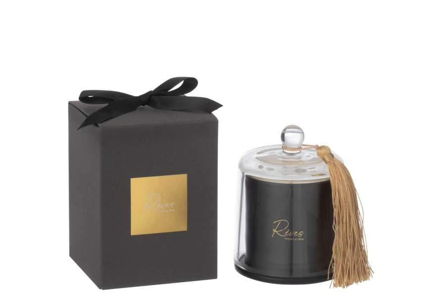 SCENTED CANDLE BELL REVES BLACK SMALL-30HOURS