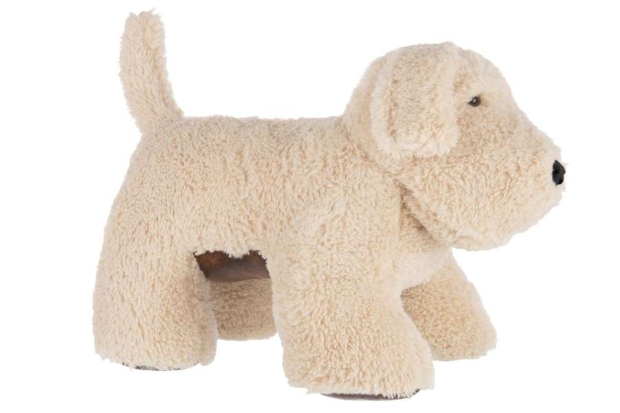DOORSTOP DOG POLYESTER LIGHT BEIGE