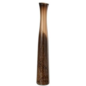VASE CYLINDER GLASS DARK BROWN LARGE
