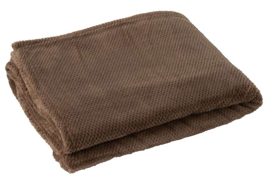 BLANKET SNUGGLE POLYESTER BROWN