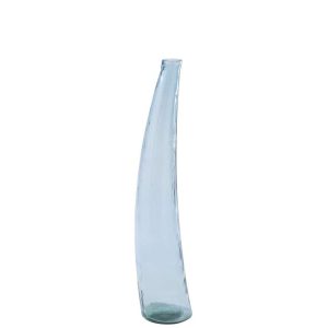 FLOOR VASE GLASS LIGHT BLUE