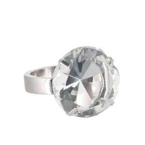 NAPKIN RING WEDDING RING TRANSPARENT/SILVER