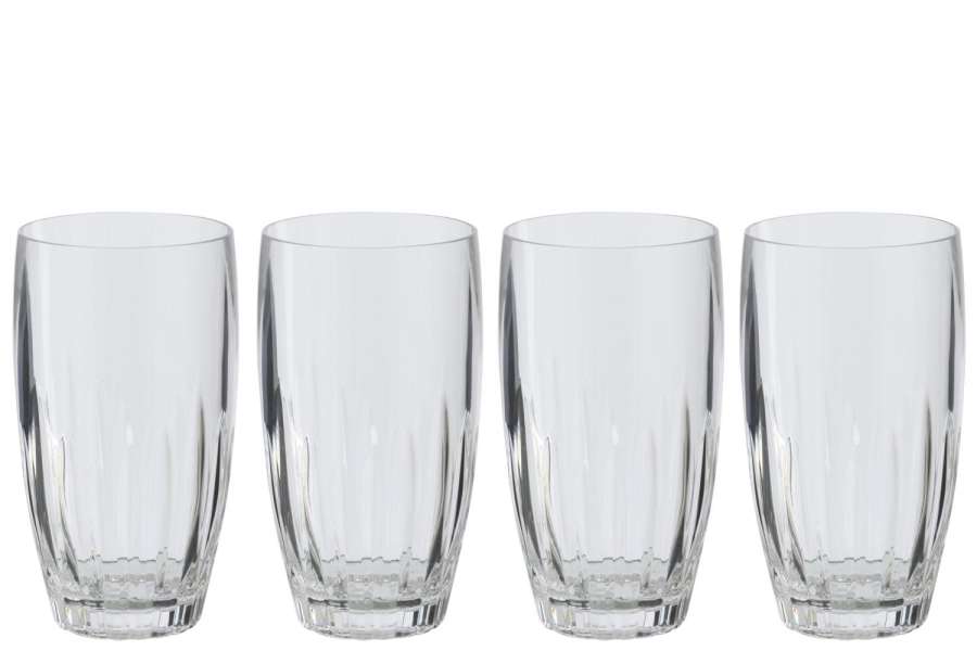 BOX OF 4 COCKTAIL GLASS ACRYLIC TRANSPARENT