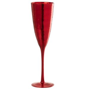 CHAMPAGNE GLASS MIRROR GLASS RED