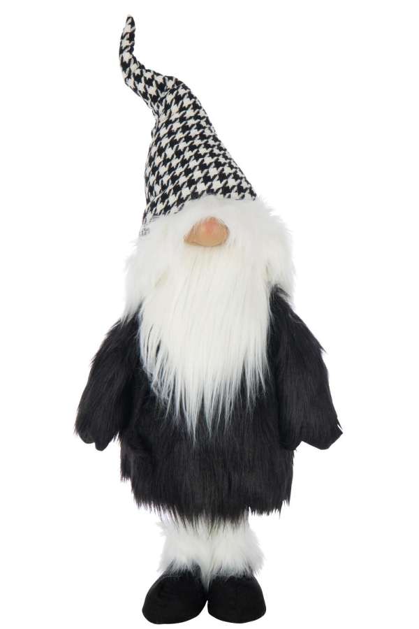 SANTA CLAUS PIED-DE-POULE POLYESTER BLACK/WHITE
