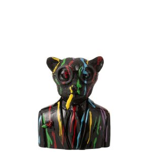 LEOPARD PAINT SPOTS RESIN BLACK/MULTICOLORED