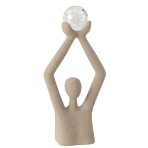 BUST BALL HEAD RESIN/CRYSTAL BEIGE