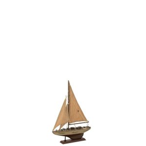 SAILBOAT WOOD BROWN SMALL