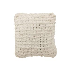 CUSHION KNITTED POLYESTER WHITE