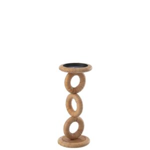 CANDLE HOLDER RING MDF NATURAL SMALL